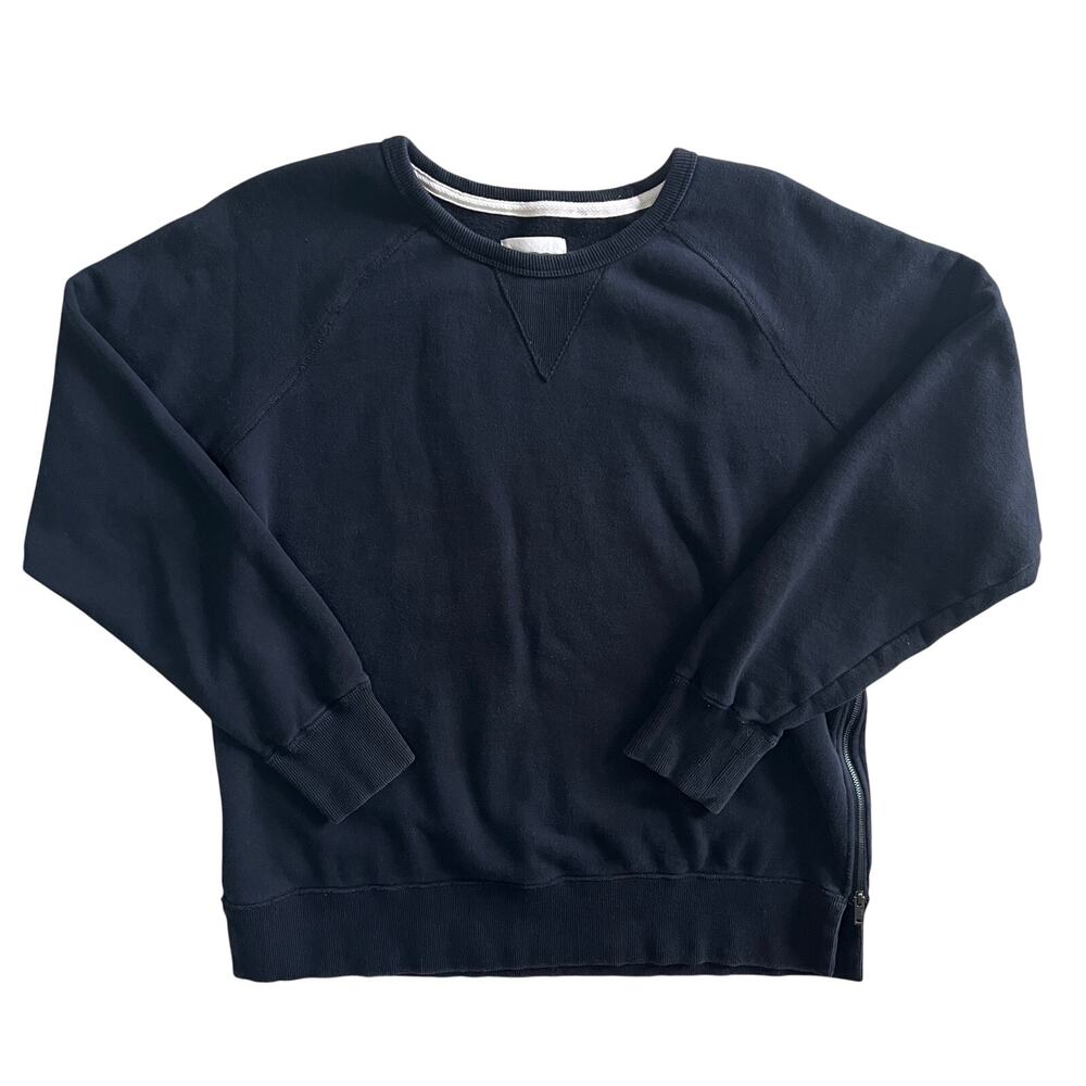 UGG Morgan Crewneck Sweatshirt Womens Large Black Side Zip Pullover